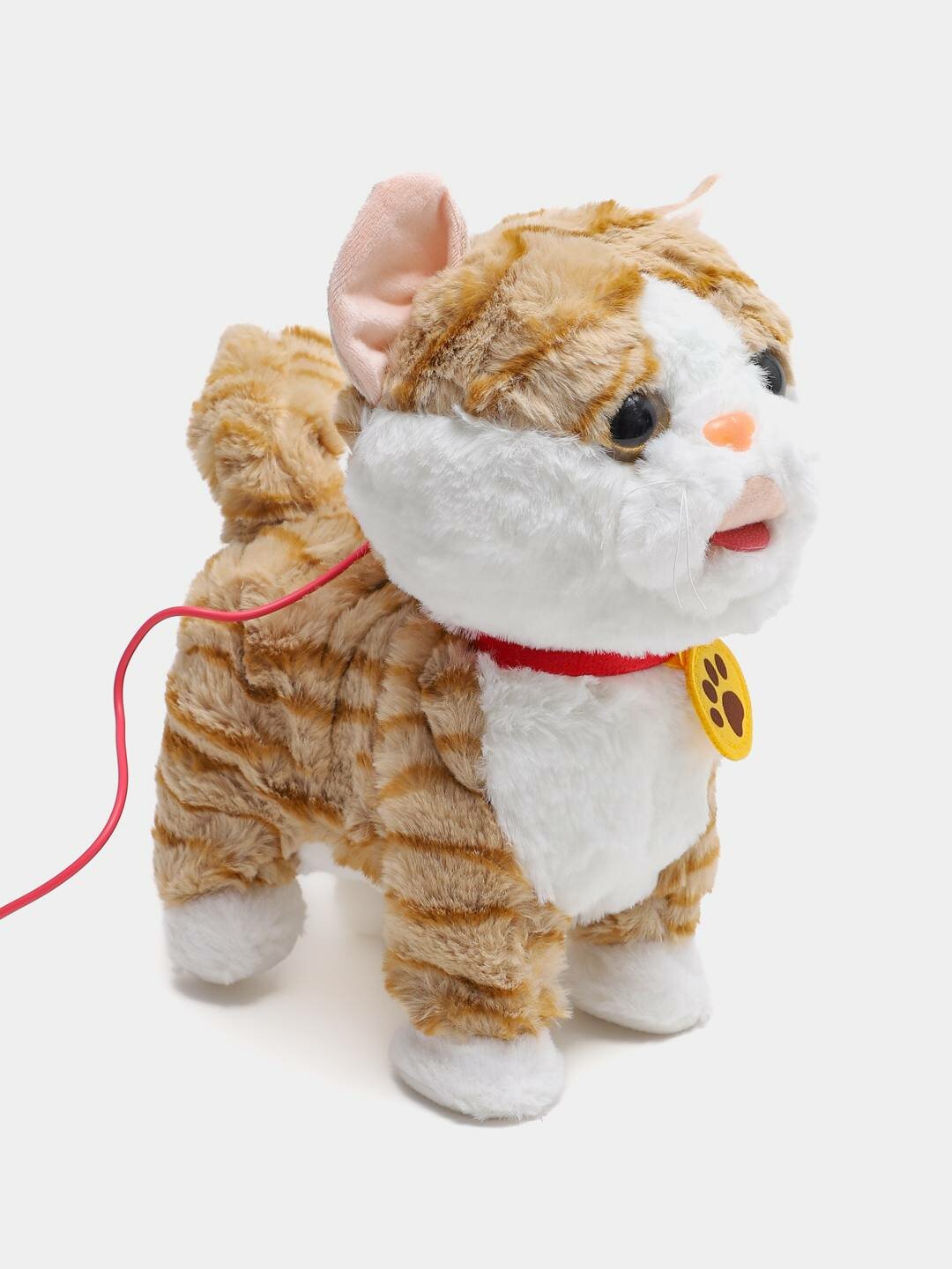 Мягкая игрушка котенок для детей, ходит и издает звуки. Для детей от 3 лет.