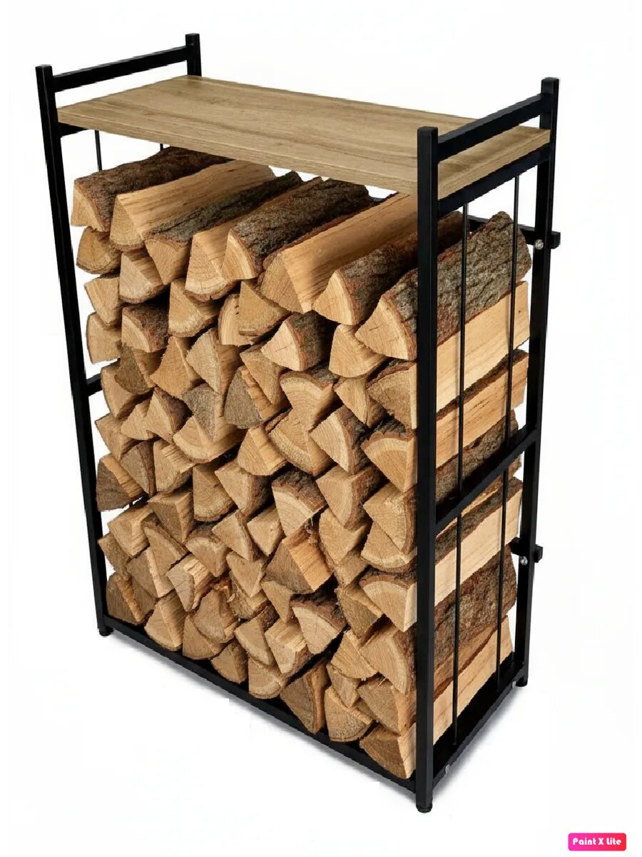Дровница для дров. Дровник с полкой 88х75х35см