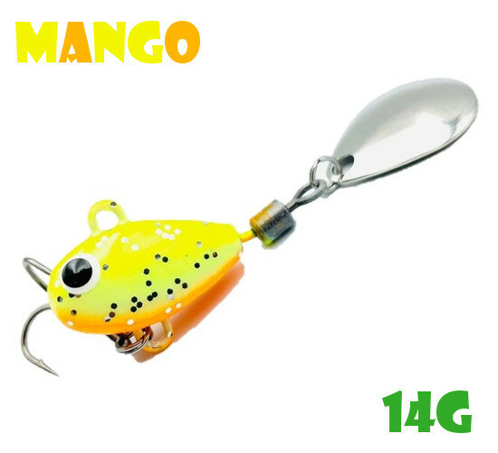 Блесна Тейл-Спиннер для рыбалки Uf-Studio Hurricane 14g #Mango