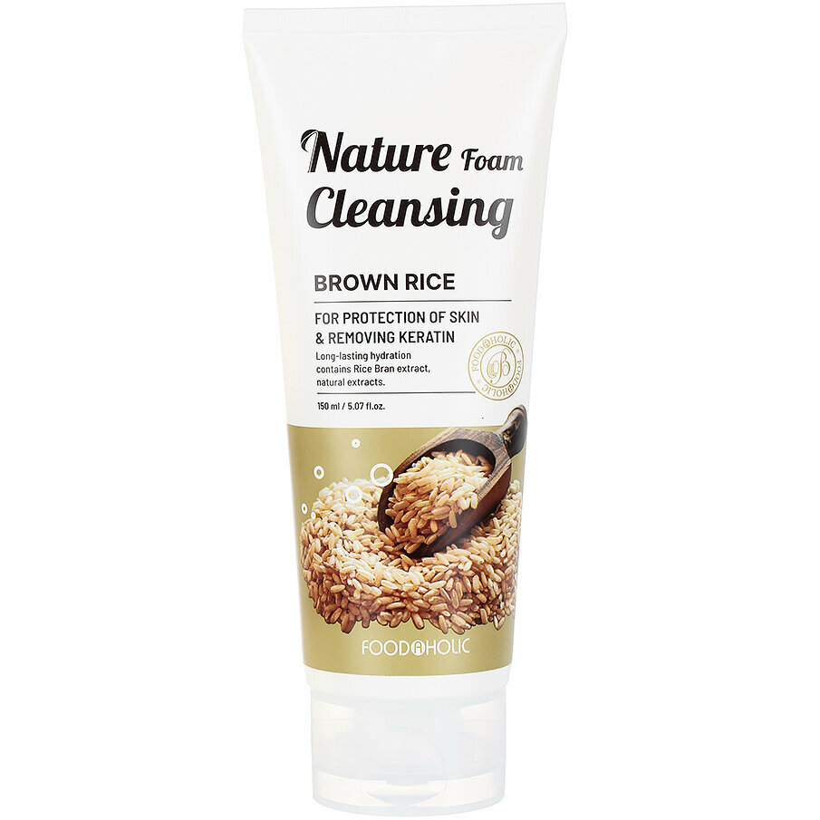 Пенка для умывания с экстрактом коричневого риса FoodaHolic Nature Foam Cleansing Brown Rice, 150 мл