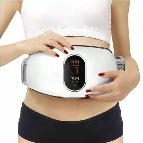 Массажер пояс универсального применения для похудения с дисплеем белый 1999₽