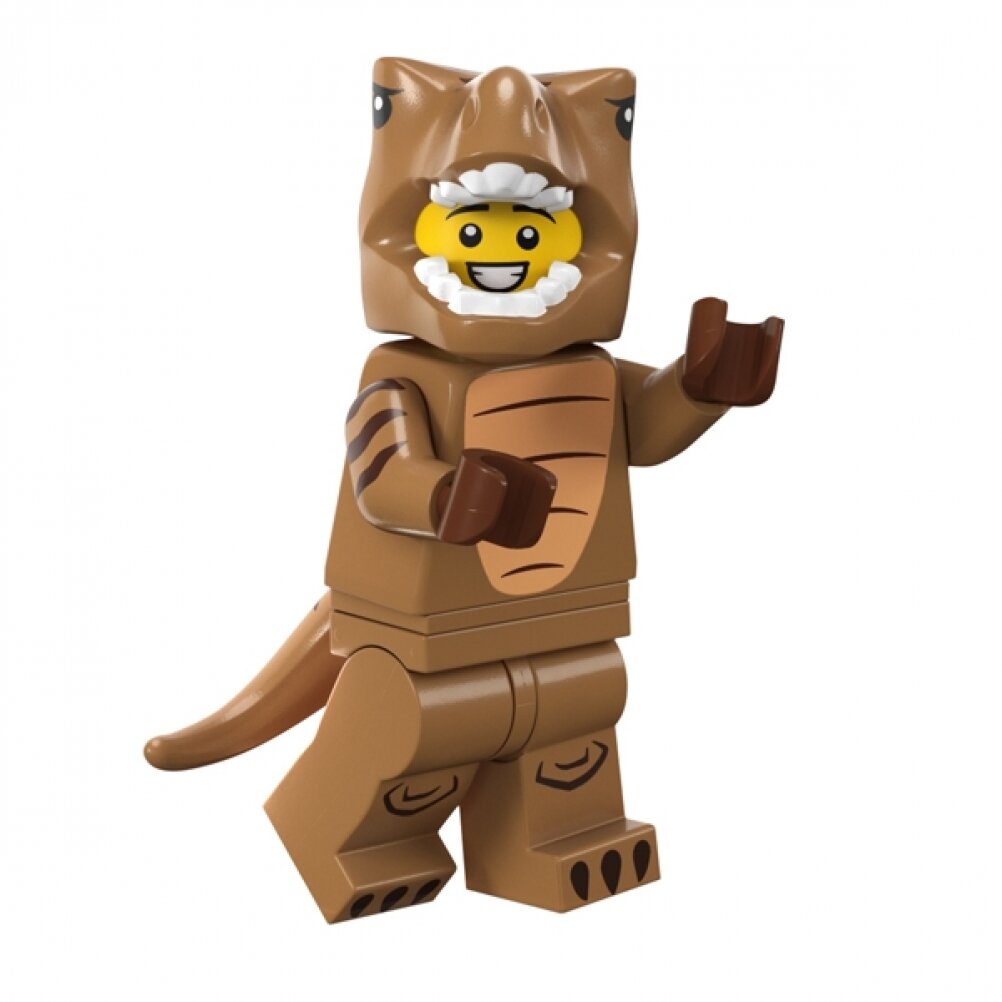 Minifigures 71037 Минифигурка №06 Человек в костюме Тираннозавра Соstumе Fаn Поклонник костюма Т-Rех серия 24