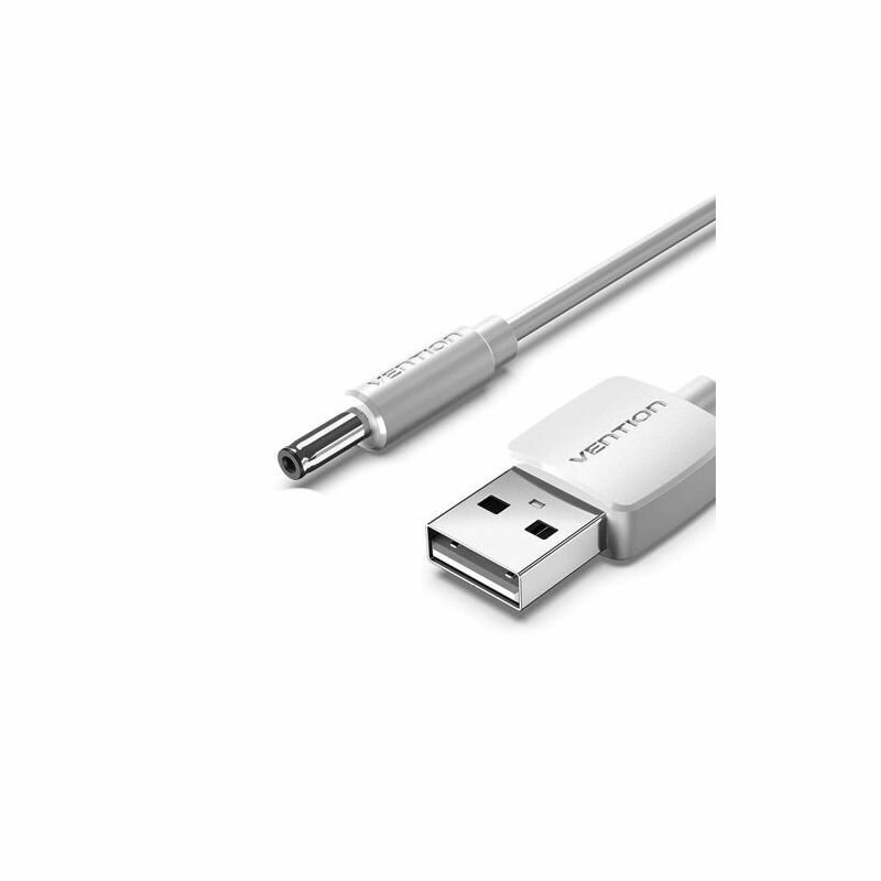 Кабель интерфейсный Vention USB AM/DC-jack 3.5мм M, 1м, белый - фото №2