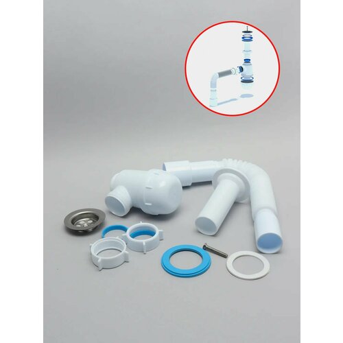 Сифон для раковин и ванн АНИ Грот Цвет Угольный 1399₽