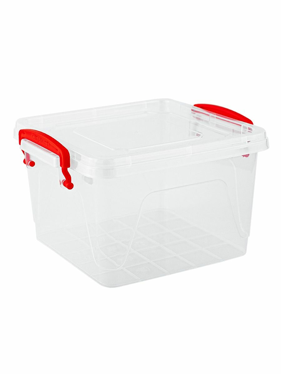 фото Контейнер ElfPlast Fresh Box квадратный 2.4 л, пластиковый контейнер, контейнеры для хранения продуктов, контейнер для еды, контейнер пищевой, контейнер для продуктов, прозрачный, 2 шт