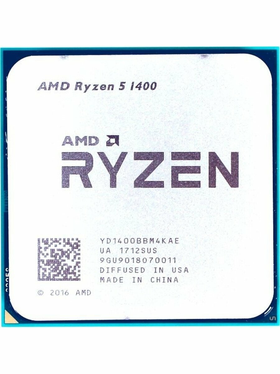 Процессор AMD Ryzen 5 1400 OEM (без кулера)