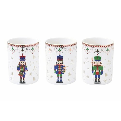 Подсвечник 9 см 3 шт для одной свечи Щелкунчик Nutcracker Easy Life EL-R2195NUTC 1794₽