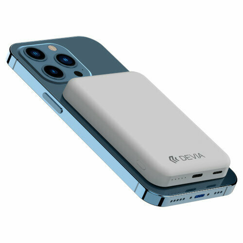 Devia внешний аккумулятор Smart PD 20W Magnet Wireless 5000 мАч Power Bank V2 белый 262000₽