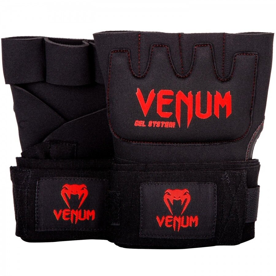фото Бинты боксерские, быстрые, гелевые Venum Kontact - Black/Black