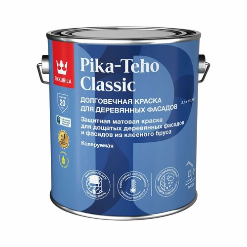 Краска матовая для деревянных фасадов Tikkurila Pika-Teho Classic (2,7л) белый