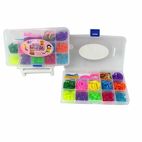 Набор резинок для плетения браслетов и украшений 6 цветов Y-образный станок крючок для плетения леска бусины 5 цветов 19 х 11 х 25 см 329₽