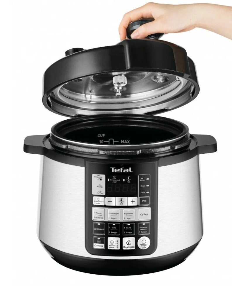 Скороварка/мультиварка Tefal CY621D32, черный/серебристый