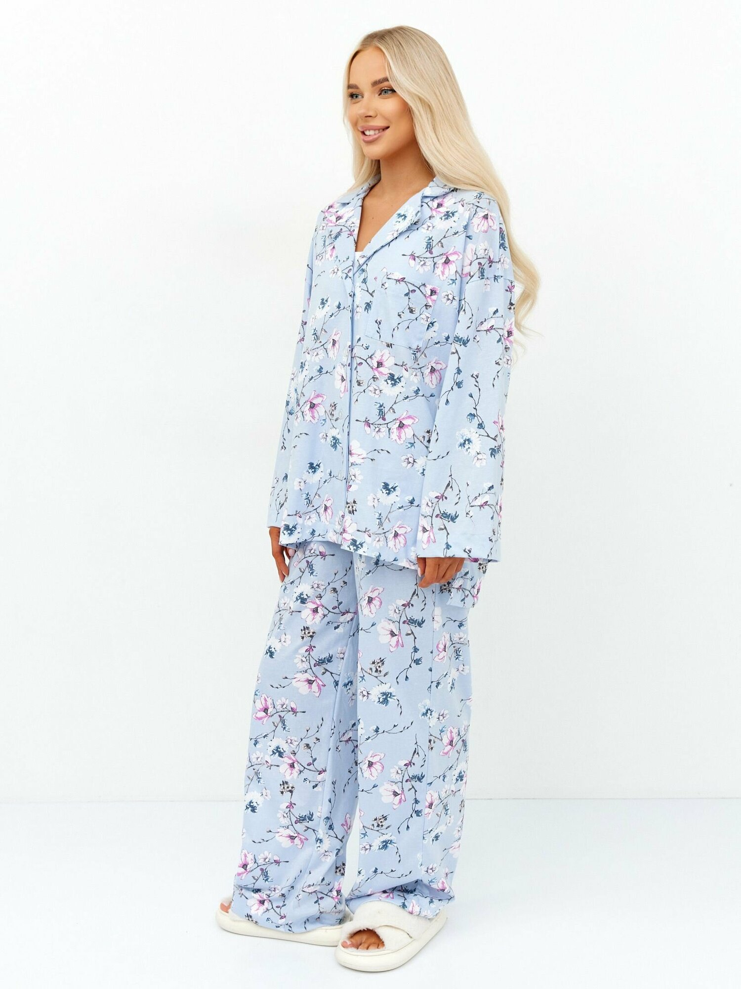 Пижама женская брюки и рубашка для сна домашняя одежда - фотография № 12