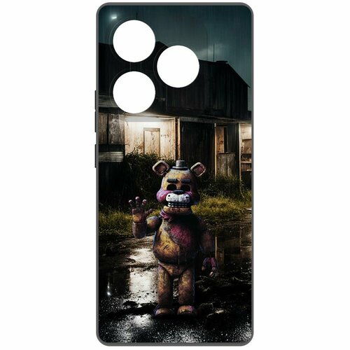 Чехол-накладка Krutoff Soft Case фнаф (FNAF) - Фредди под дождем для ITEL S23+ черный чехол накладка krutoff soft case фнаф fnaf фредди под дождем для wiko t3 черный