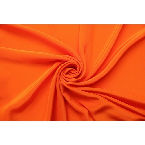 Ткань Крепдешин шёлковый Gil Sanders ярко-оранжевый, ш140см, 0,5 м