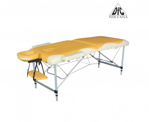 Массажный стол Dfc NIRVANA, Elegant PREMIUM, 186х70х5 см, алюминиевые ножки, цвет оранжевый/бежевый
