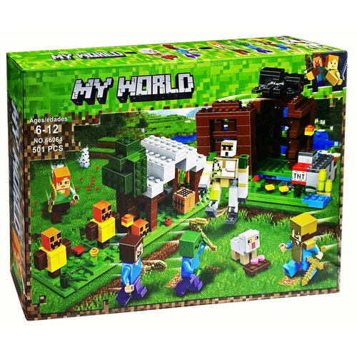 майнкрафт фигурки из игры майнкрафт конструктор 74 детали my world конструктор майнкрафт оружие Конструктор Minecraft Аванпост 501 деталь