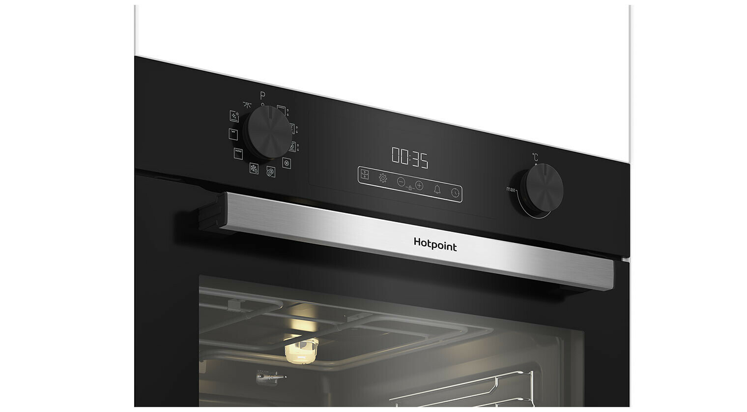 Встраиваемый электрический духовой шкаф Hotpoint FE8 824 H BL, черный - фотография № 4