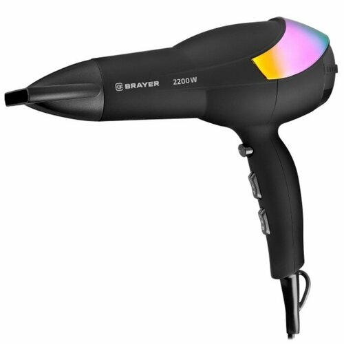 Фен BRAYER 3003BR 2200 Вт 2 скорости 3 температурных режима концентратор чёрный 390800₽