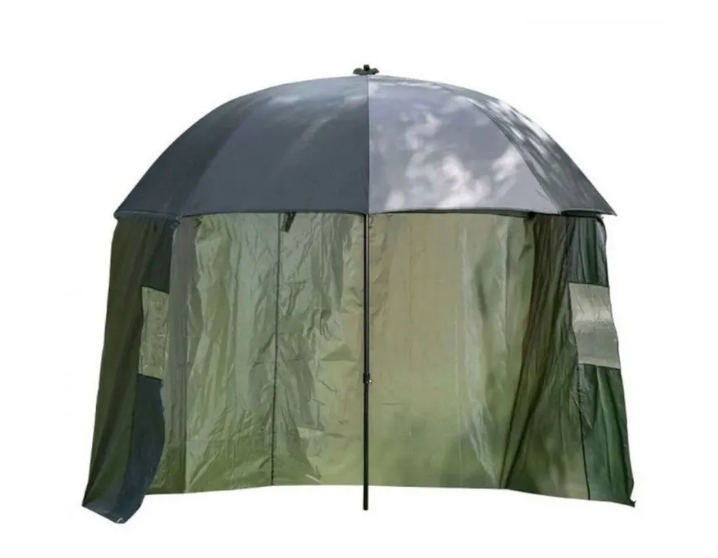 Зонт-палатка карповый / Шатер для рыбалки и отдыха / Пляжный зонт с тентом / Зонт с навесом от дождя и солнца / D=220 см - фотография № 3