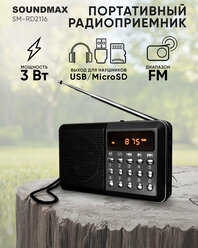 Радио Soundmax SM-RD2127(тёмный титан)