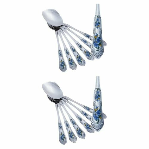 Vertex Ложка чайная Цветок синий в упаковке 6шт 2уп 1315₽