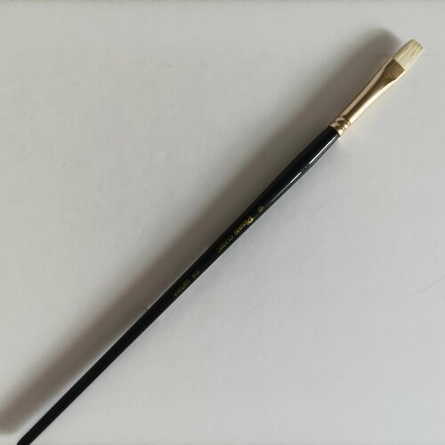 Кисть художественная щетина Classic плоская N 6 длинная ручка Pinax