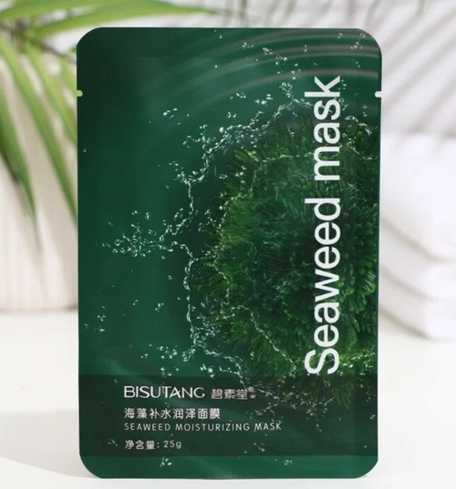 Маска тканевая для лица с морскими водорослями, увлажняющая Bisutang, упаковка 3 шт.