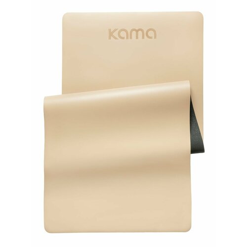 Коврик для йоги/фитнеса Kama/ бежевый /полиуретан каучук /4,5мм