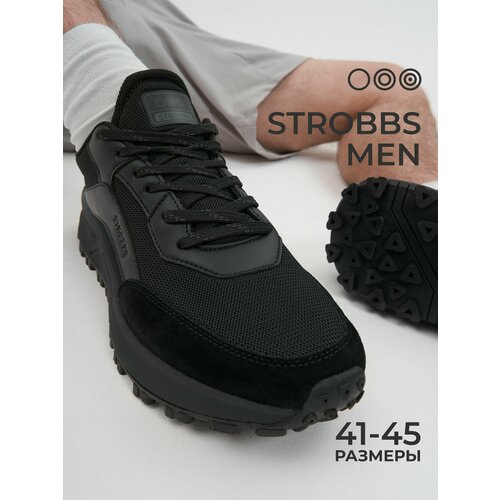 Кроссовки STROBBS, размер 43, черный кроссовки strobbs размер 43 черный