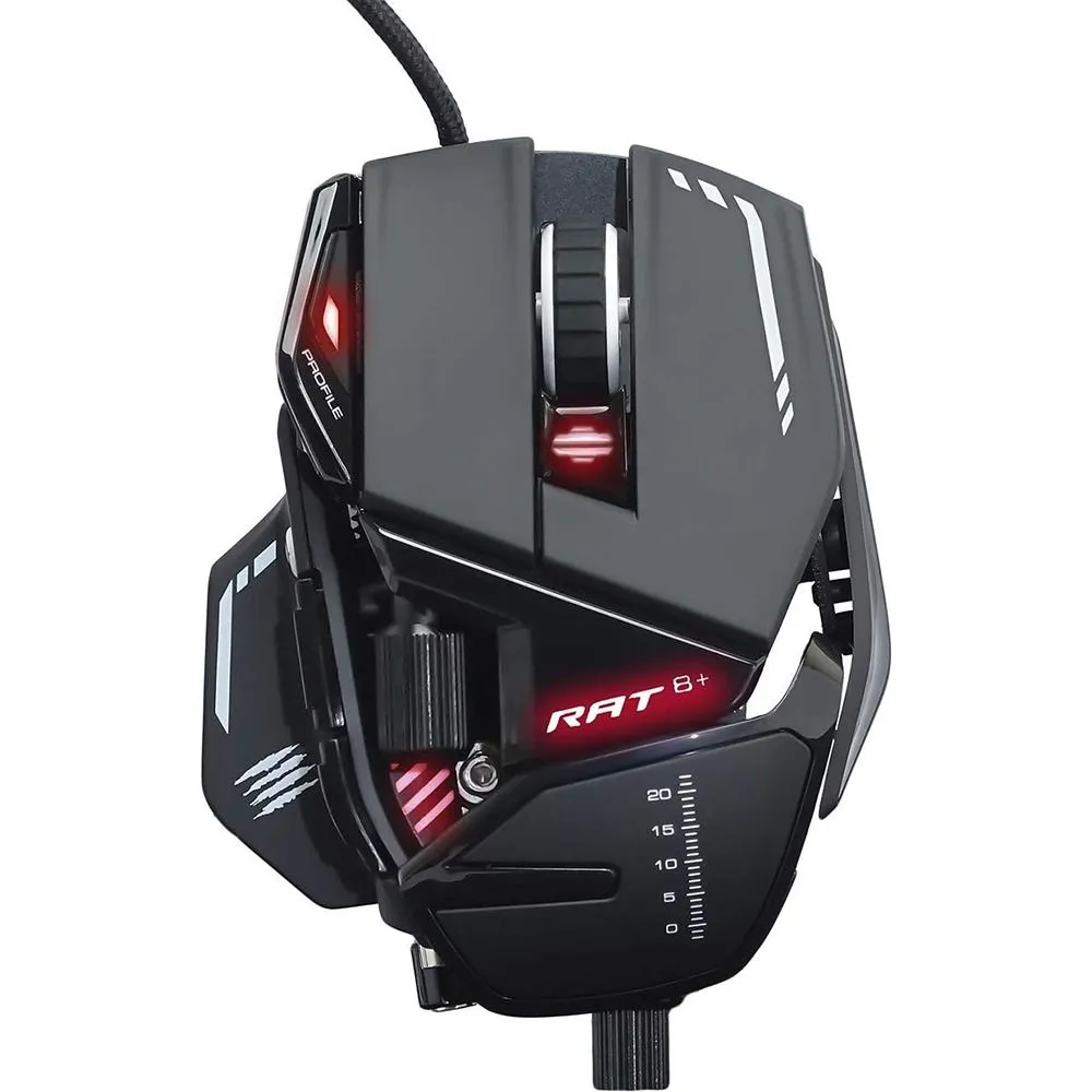 Игровая мышь компьютерная проводная Mad Catz R.A.T 8 PLUS, черный