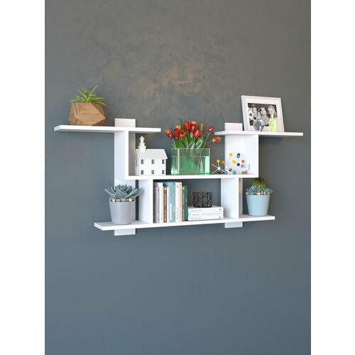 Настенная полка для книг и сувениров с максимальной нагрузкой до 10 килограммов