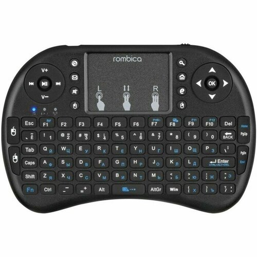 Мини-клавиатура Rombica Air Touch, беспроводная, для ТВ и ПК , USB, touch , чёрная (комплект из 3 шт) черный, черный