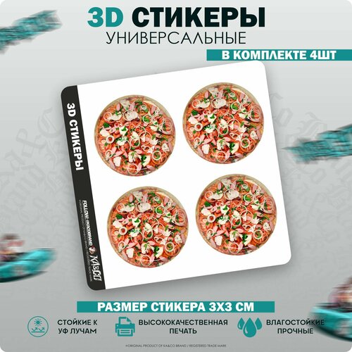 3D стикеры наклейки на телефон Пицца Pizza 3d стикеры на телефон наклейки ковбой пицца