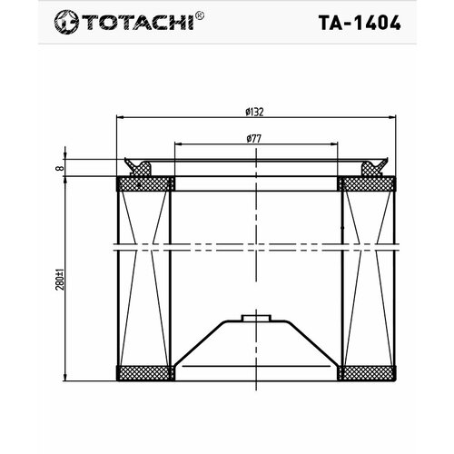 TOTACHI фильтр воздушный TA1404