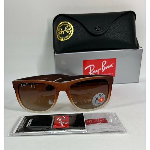 Солнцезащитные очки Ray-Ban RB4165 JUSTIN 854/7Z 5416 54 16, бежевый, коричневый