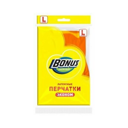Bonus Перчатки латексные Эконом размер L 434₽