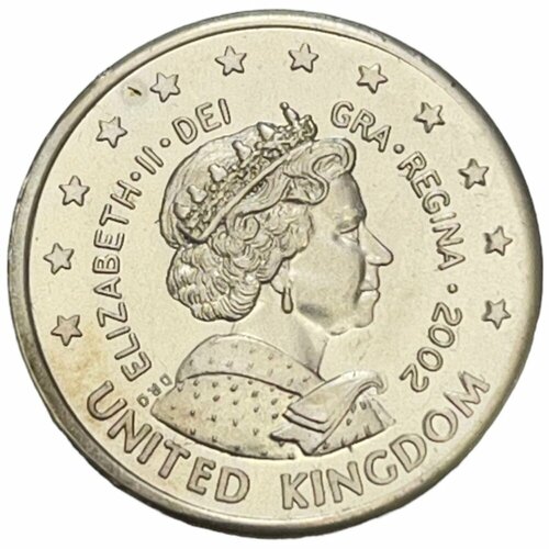Великобритания 10 евроцентов 2002 г. (Проба) (Ag) клуб нумизмат монета 10 долларов фиджи 2002 года серебро 50 лет правления елизаветы ii