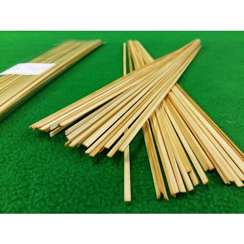 Деревянные рейки для моделизма из сосны 1х3 мм (50 шт) длина 30 см