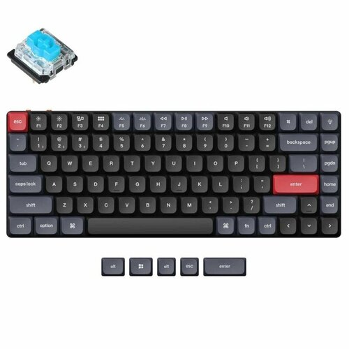 Беспроводная ультратонкая клавиатура QMK Keychron K3 Pro - 84 клавиши RGB-подсветка Gateron Blue Switch 1823800₽