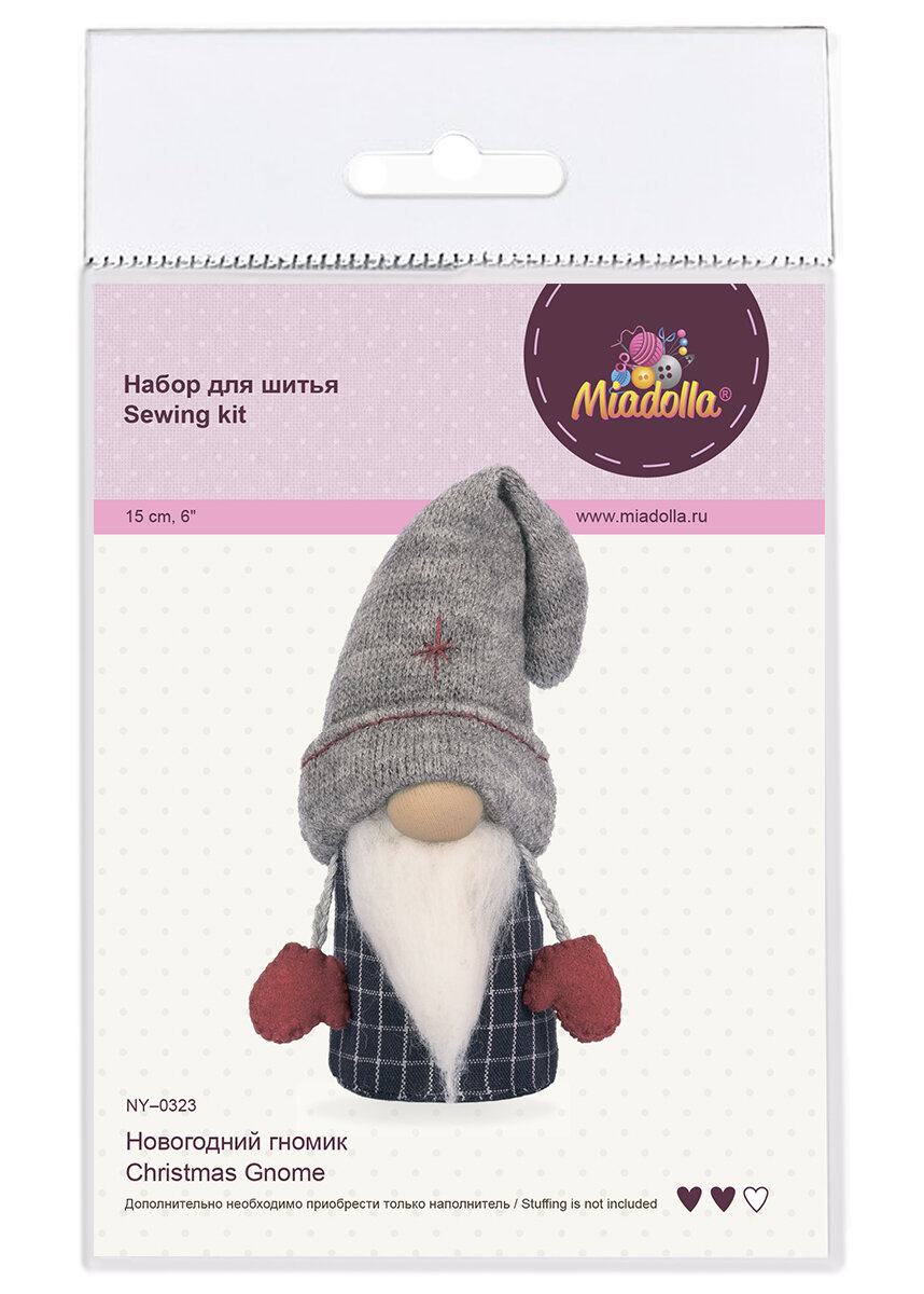 Наборы для изготовления игрушек "Miadolla" Новогодний бокс "Гномик" - фото №3