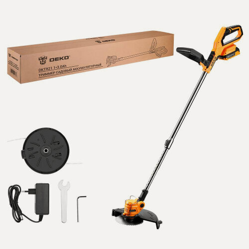 Изображение товара Триммер садовый аккумуляторный Deko DKTR21 Max, 1*3.0Ач (063-4231-1)