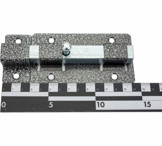 ЗД-06 для дверей 75 х 115 мм усиленная квадратный засов цвет серебро накладная задвижка (37786-6)
