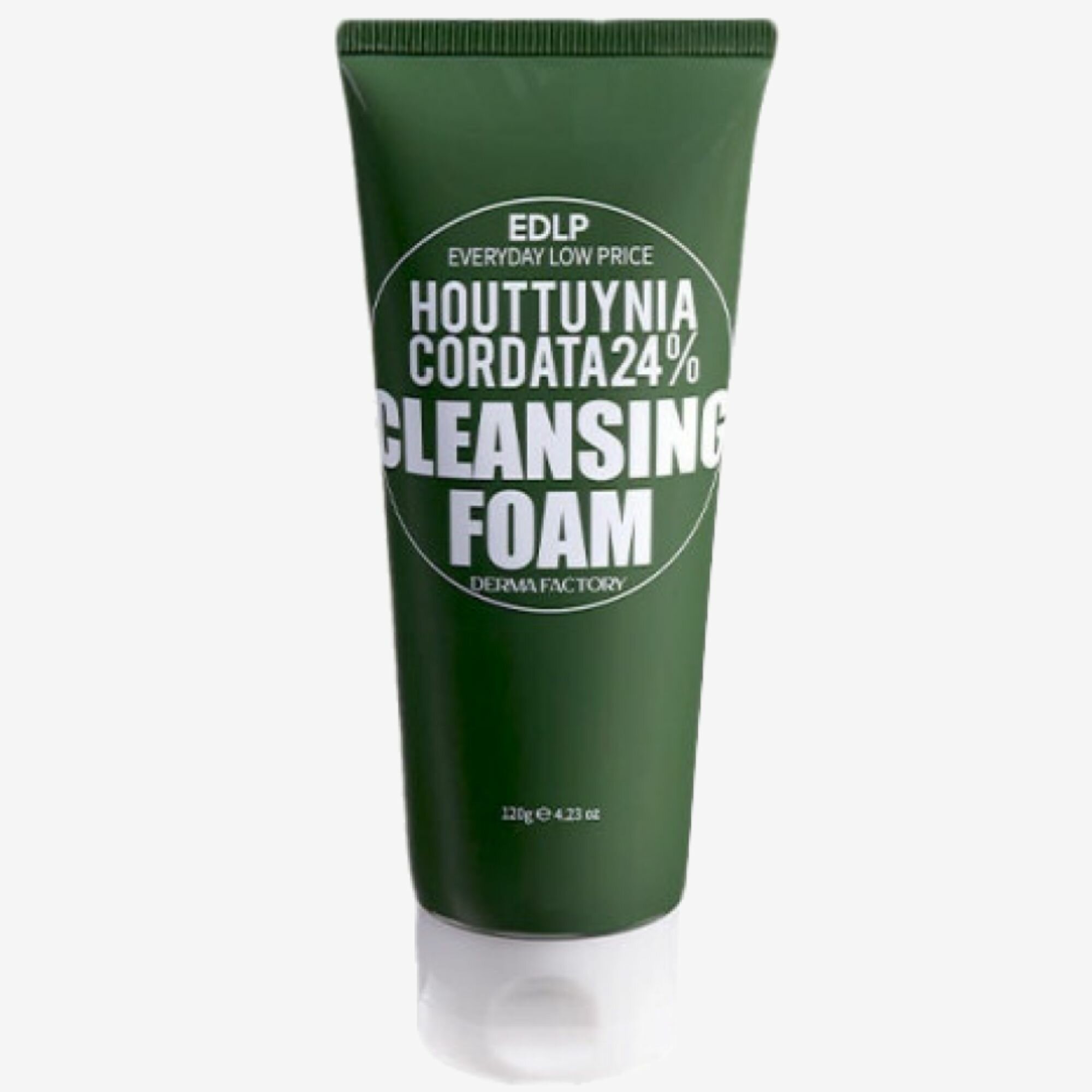 Derma Factory Пенка для умывания очищающая с экстрактом хауттюйнии Houttuynia cordata 24% cleansing foam 120 мл.