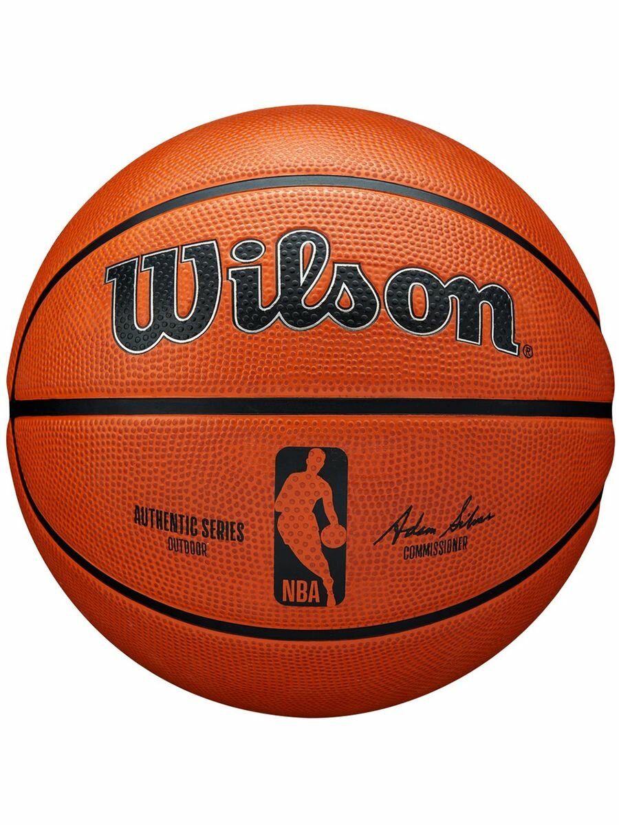 Мяч баскетбольный WILSON NBA Authentic, WTB7300XB05, р.5, резина, оранжевый