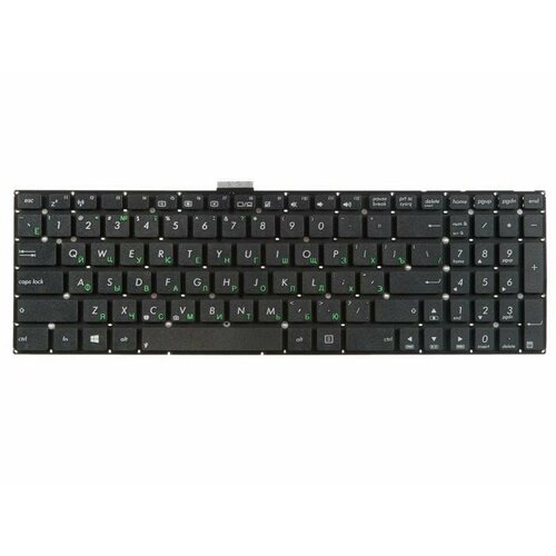 Клавиатура ZeepDeep партномер: (0KNB0-6106RU00) для ноутбука Asus A551CA, A553MA, A555L, F550V, F551CA, F551MA, F553MA, F555L, K553MA, K555, черная без рамки, гор. Enter клавиатура для ноутбука asus x756 черная без рамки горизонтальный enter