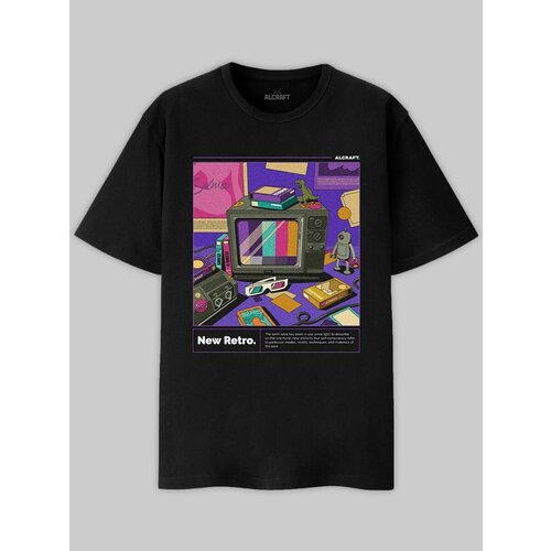 фото Футболка alcraft retro collection, размер 2xl, черный 4