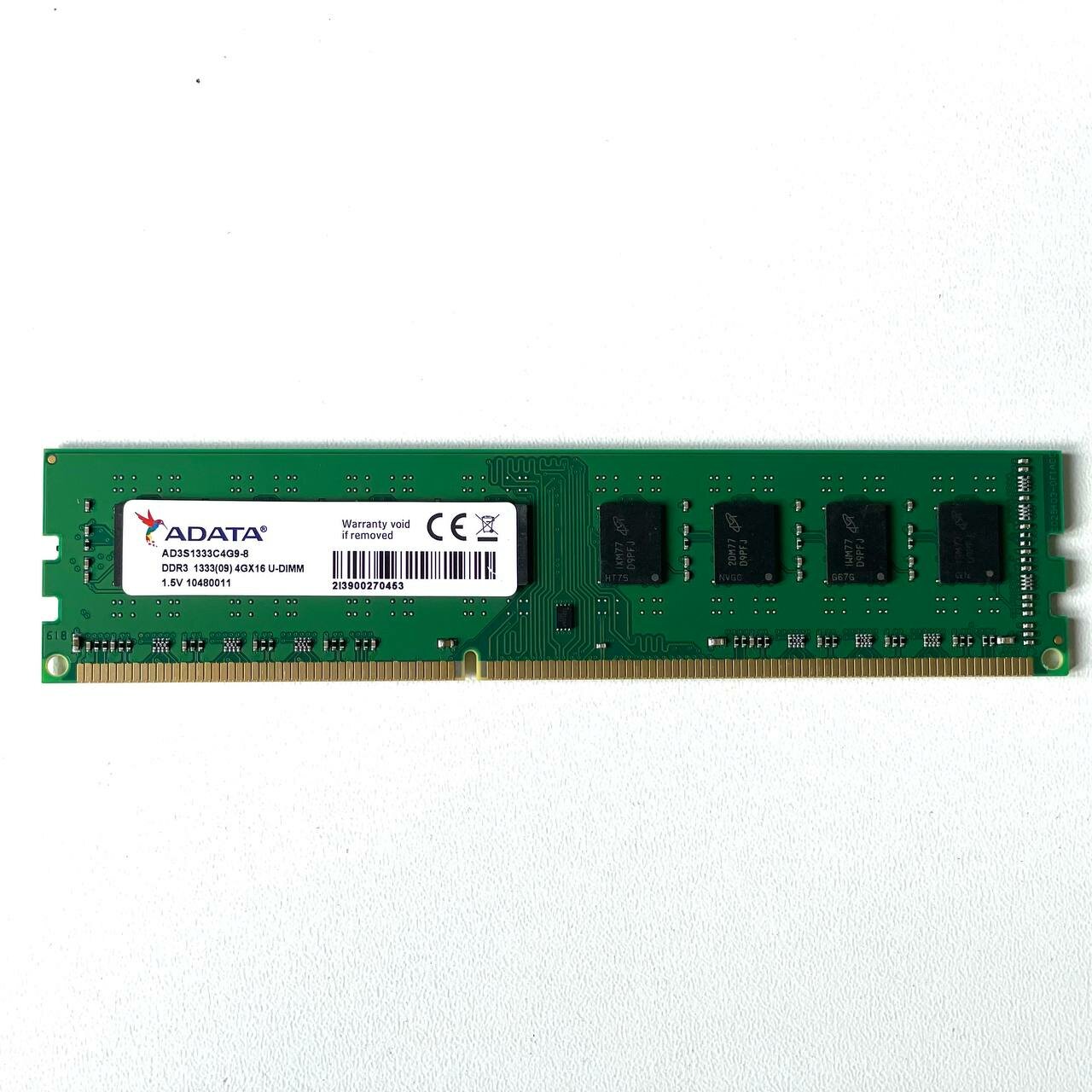 Оперативная память ADATA 4GB DDR3 1333МГц PC3-10600S DIMM для ПК