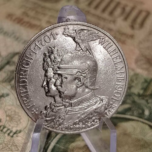 Монета 2 марки (mark) Германская Империя 1901 год, 200 лет Пруссии