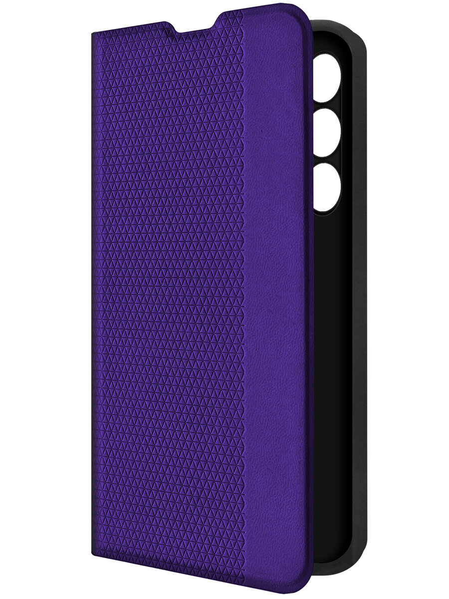 Чехол-книжка Krutoff Neo Book для Realme C65 фиолетовый, soft touch, искусственная кожа/полиуретан